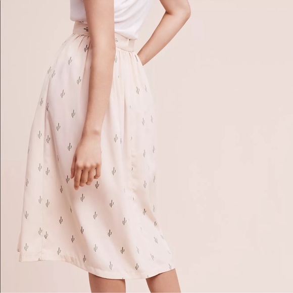 ANTHROPOLOGIE / CHRISTINE ALCALAY Cacti Midi Skirt - Sz S - Picture 4 of 13